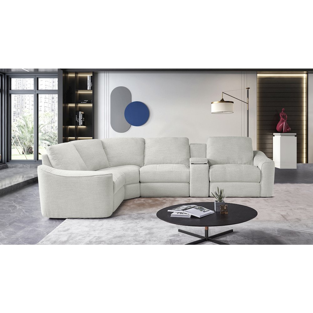 Devine Power Reclining 5-Piece Sectional Sofa With Storage & Wireless Charging. Picture 4