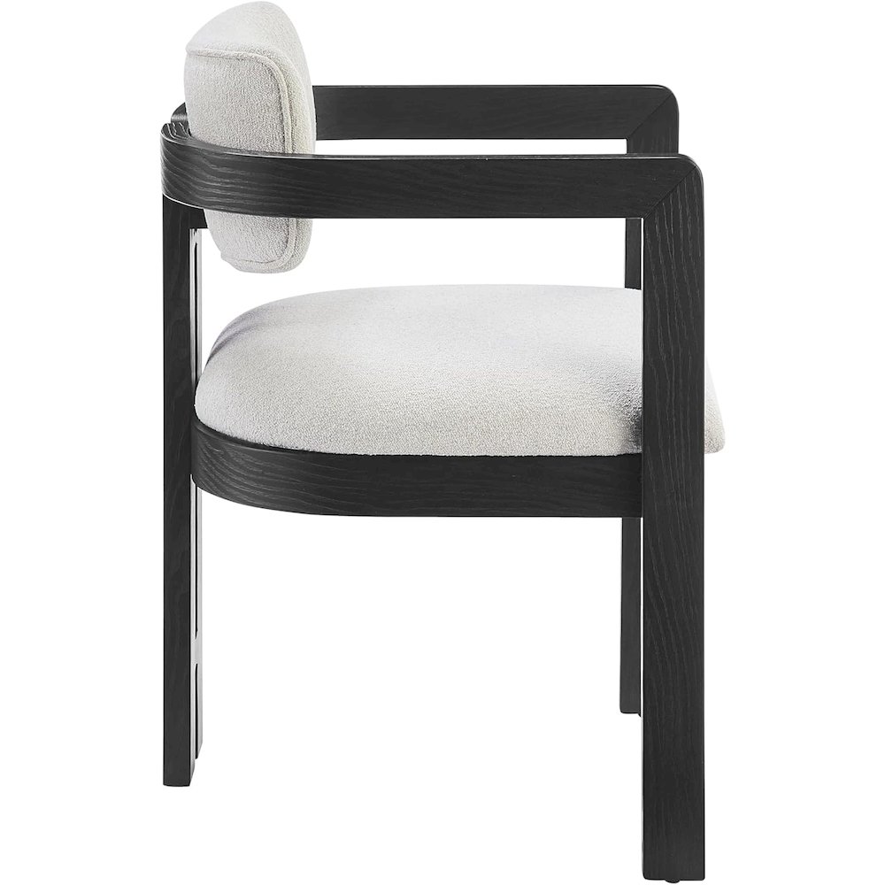 Tappelle Mid-Century Modern Fully Assembled Dining Arm Chairs, Set of 2, Black. Picture 7