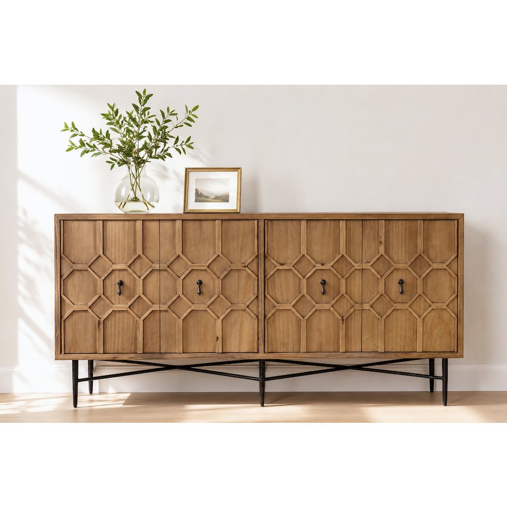 Samara 4-Door Sideboard - Natural. Picture 2