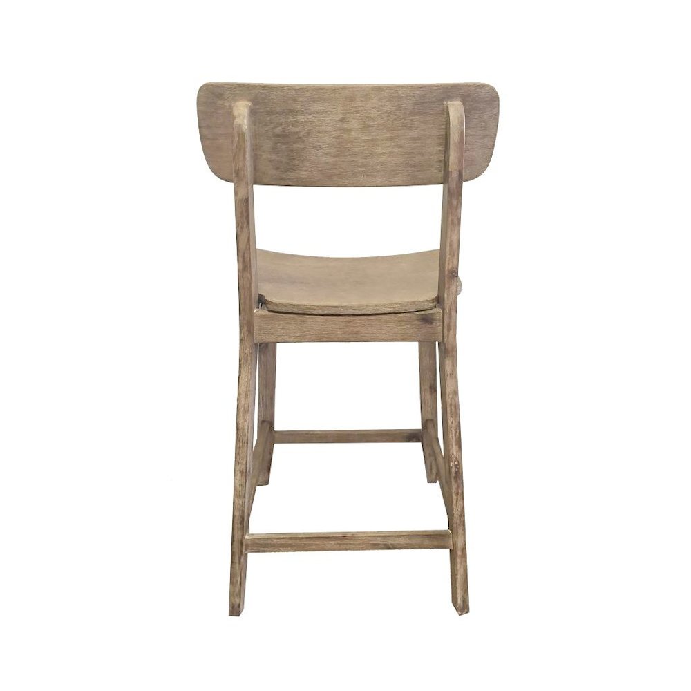 Torino Wood Bar Stool - Barnwood Wire-Brush. Picture 3