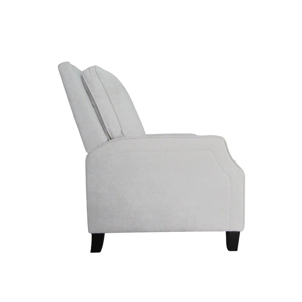 Inez Push Accent Back Chair, Light Grey. Picture 4