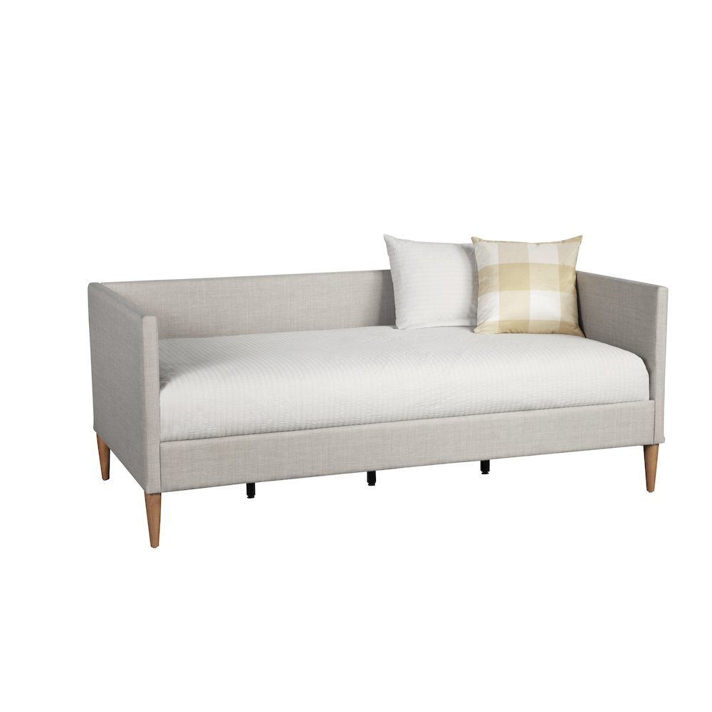 Britney Twin Day Bed, Light Grey Linen. Picture 4