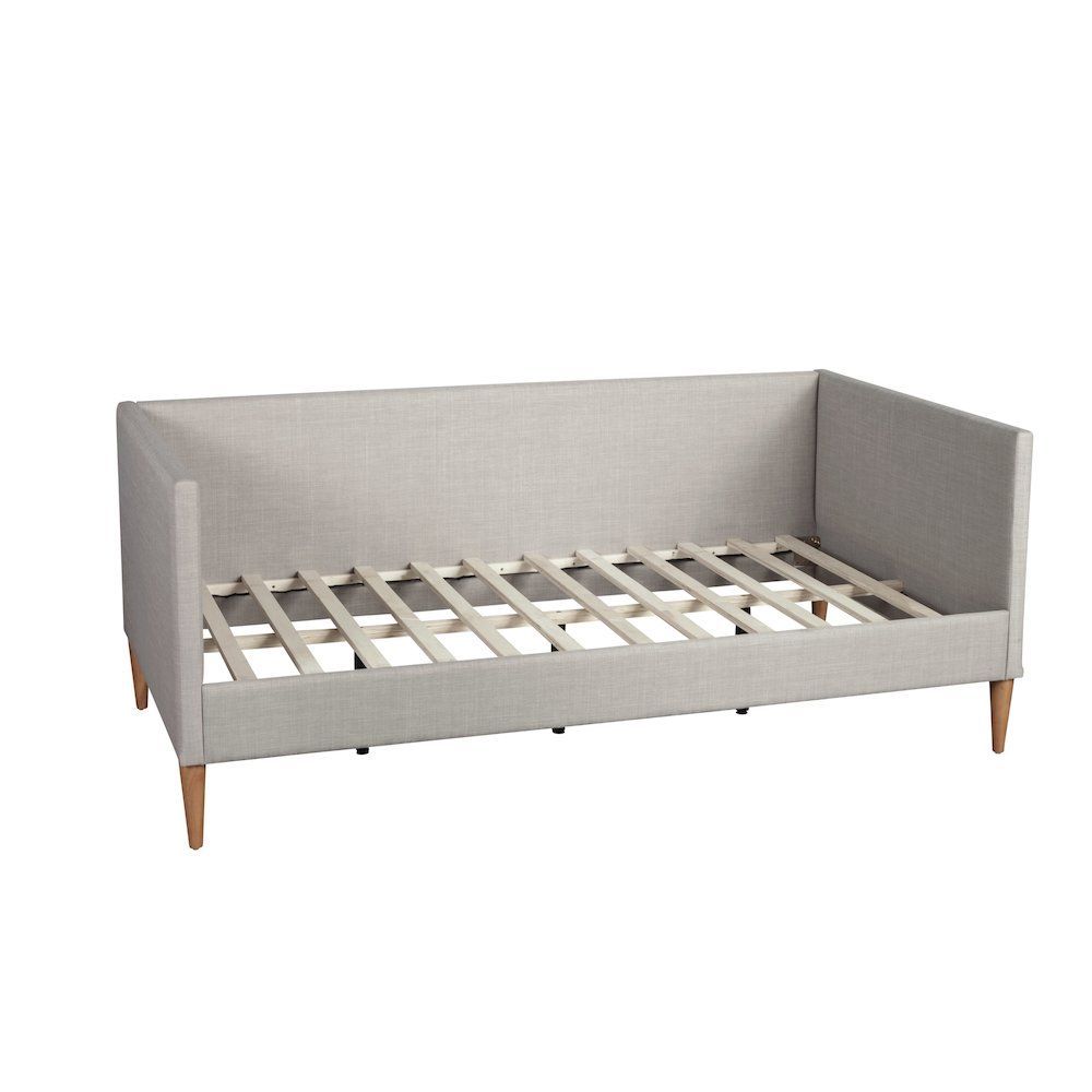 Britney Twin Day Bed, Light Grey Linen. Picture 6