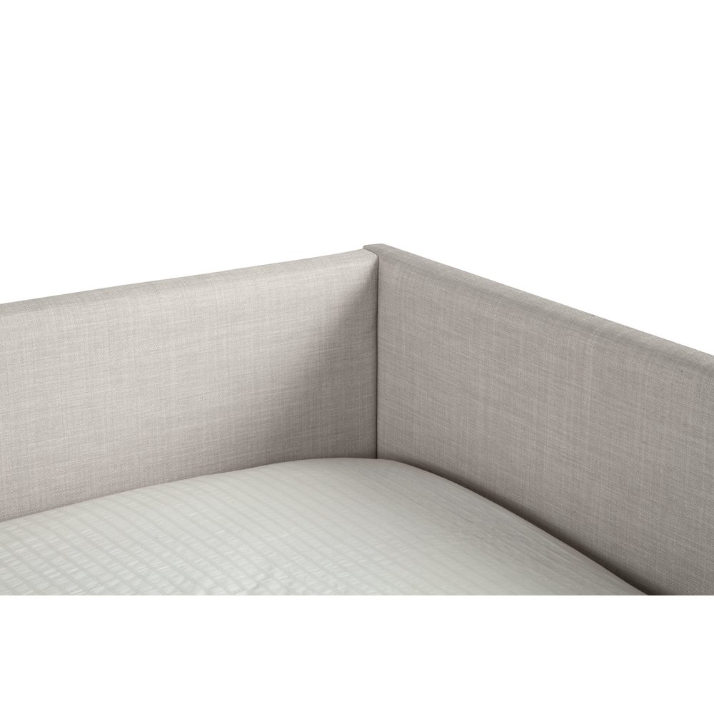 Britney Twin Day Bed, Light Grey Linen. Picture 7