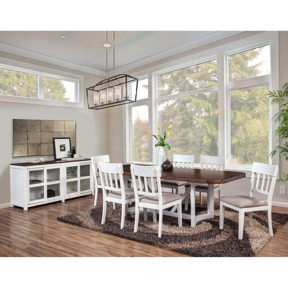 Donham Set of 2 Side Chairs, White. Picture 4