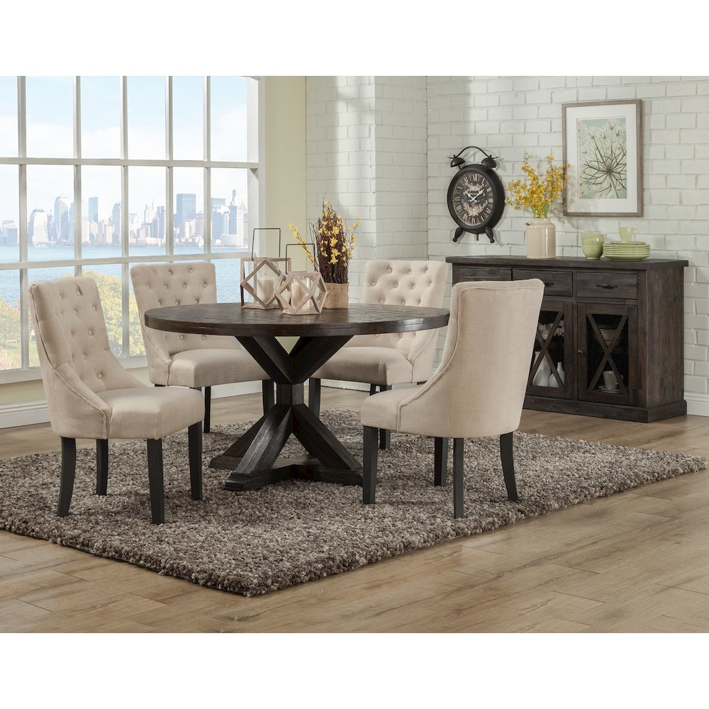 Newberry Round Dining Table, Salvaged Grey. Picture 6
