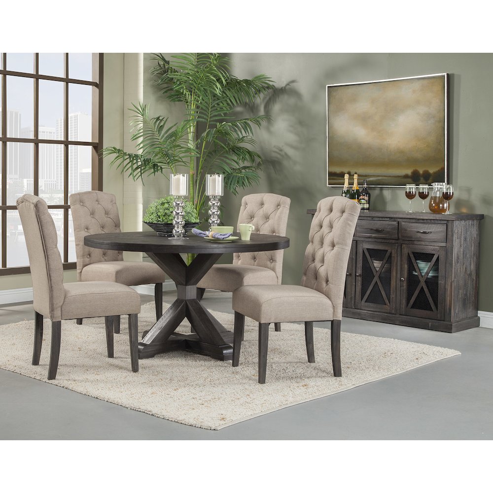 Newberry Round Dining Table, Salvaged Grey. Picture 7