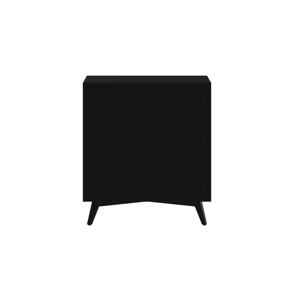 Flynn Mid Century Modern 3 Drawer Small Chest, Black. Picture 6