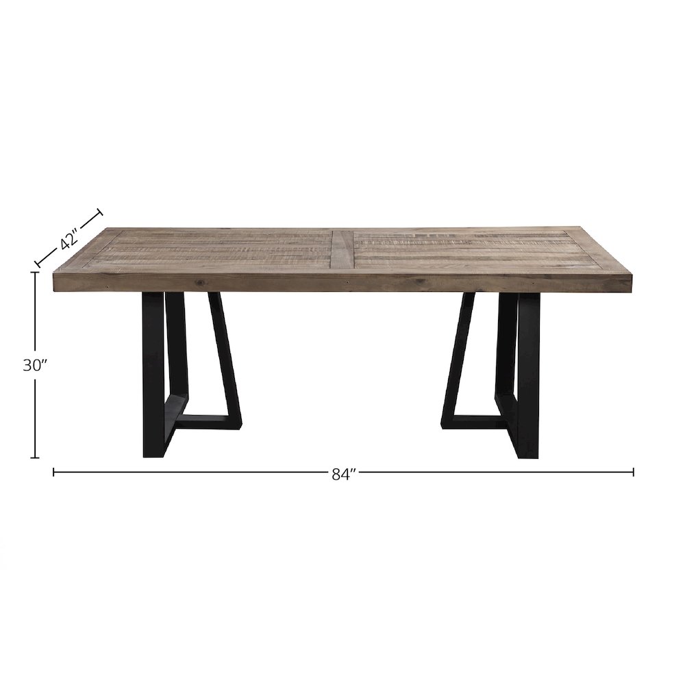 Prairie Rectangular Dining Table, Natural/Black. Picture 1