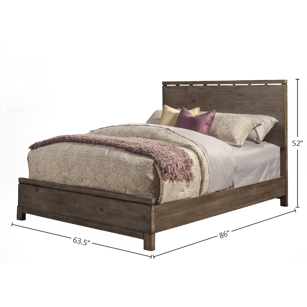 Sydney Queen Panel Bed, Weathered Grey. Picture 1