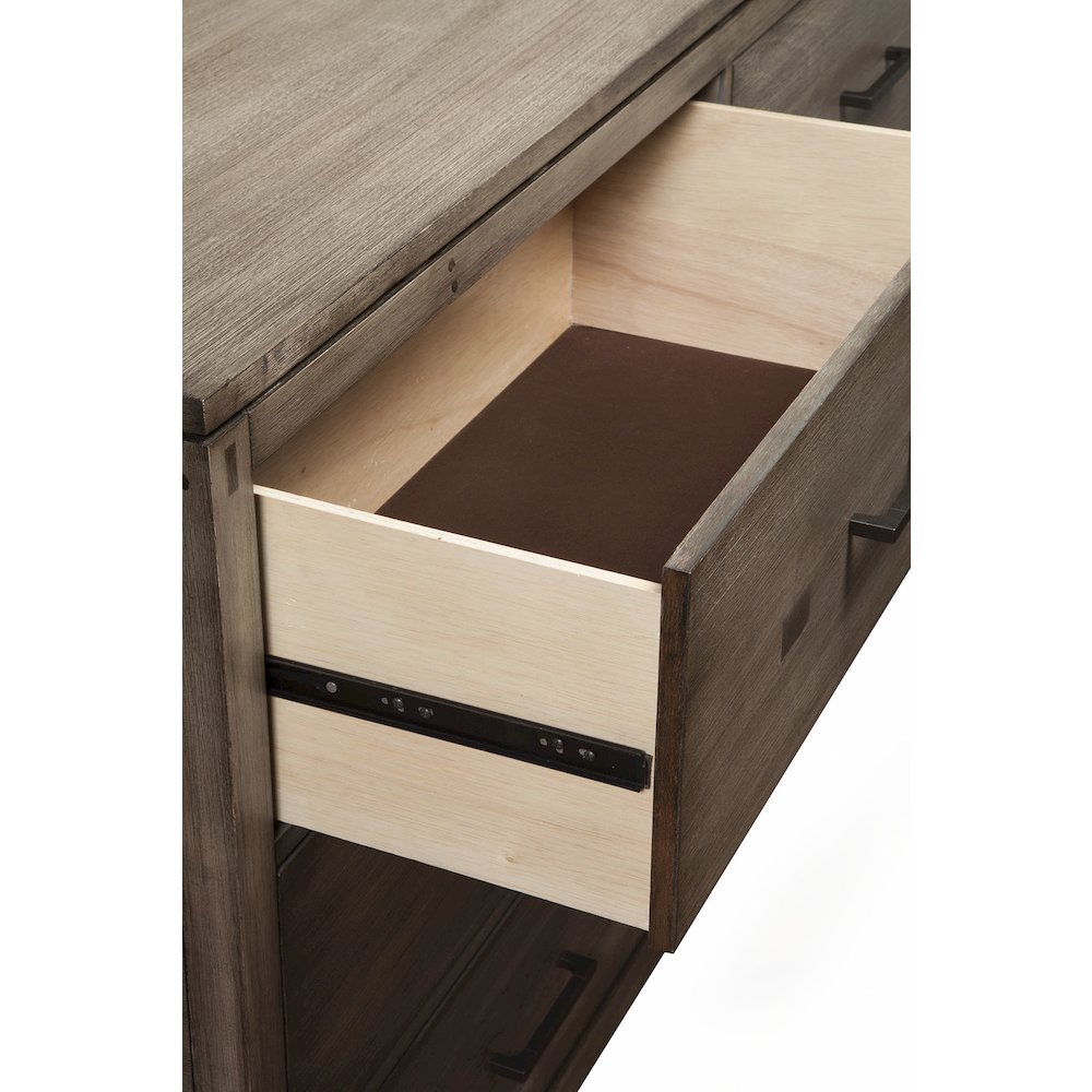 Sydney 6 Drawer Dresser, Weathered Grey. Picture 4