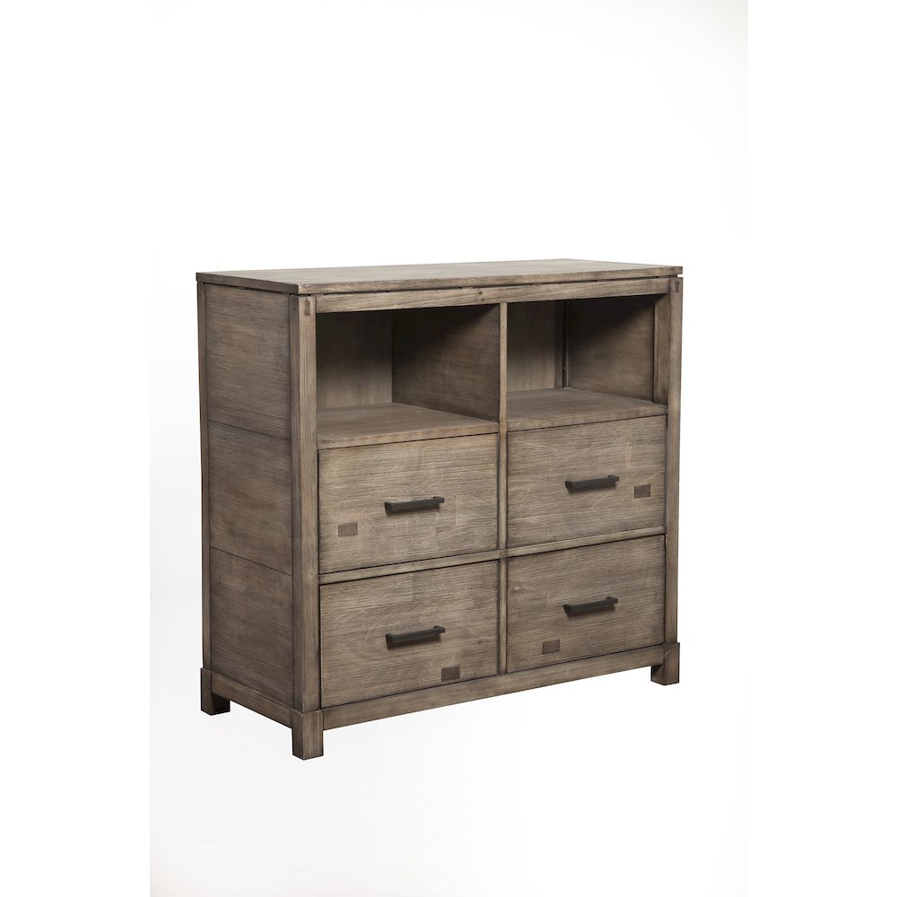 Sydney 4 Drawer TV Media Chest, Weathered Grey. Picture 2