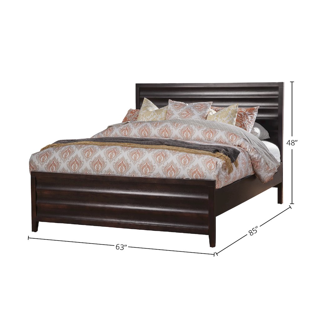 Legacy Queen Panel Bed, Black Cherry. Picture 1