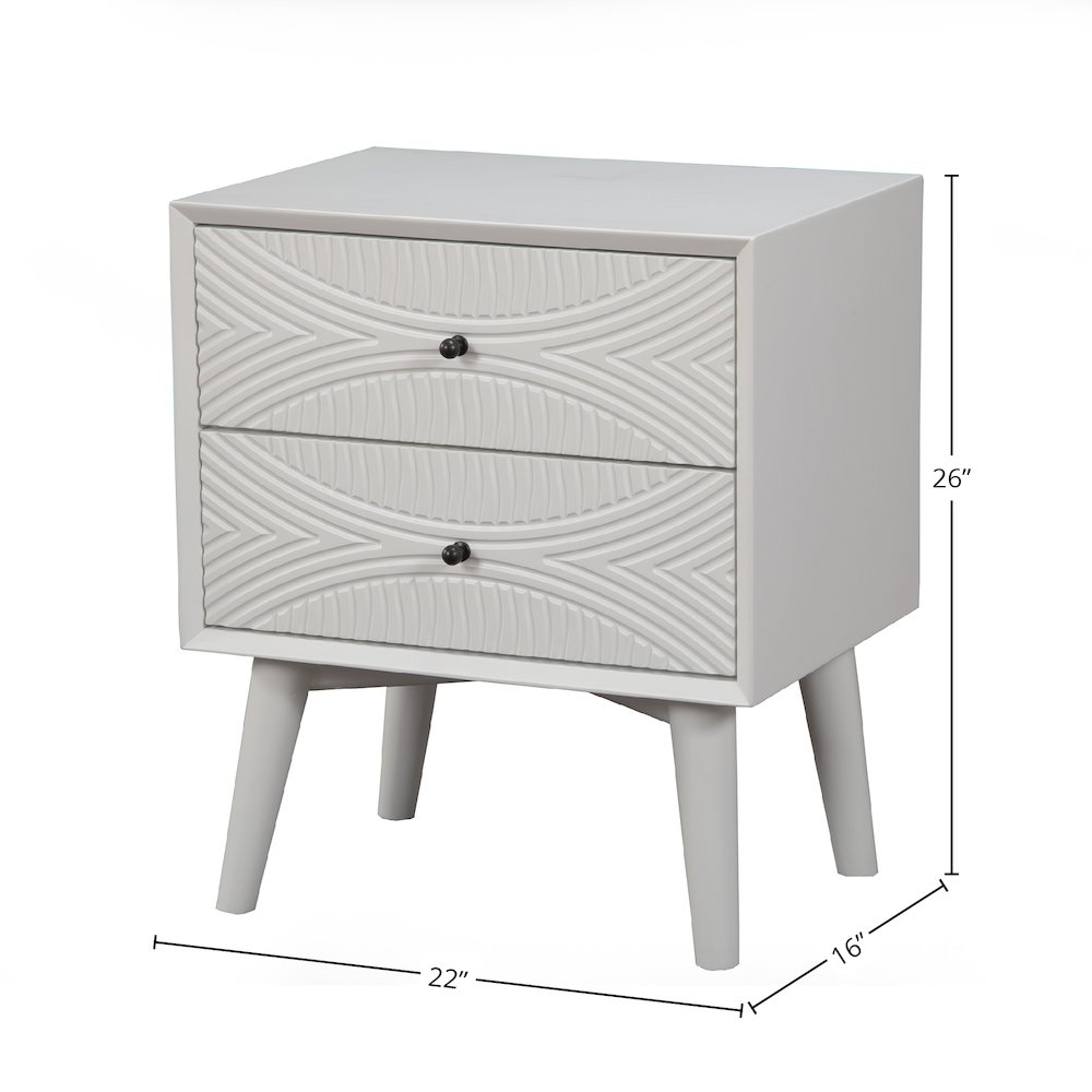 Tranquility Nightstand, White. Picture 1