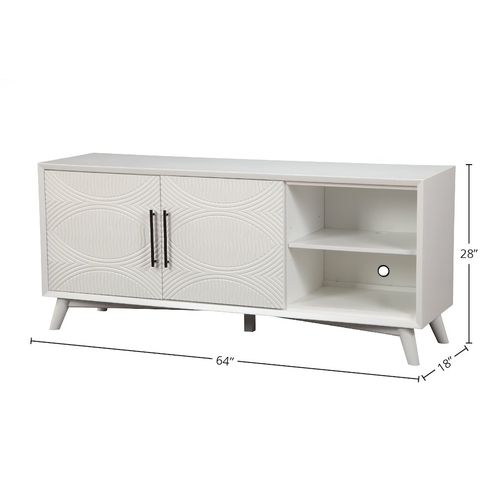Tranquility TV Console, White. Picture 1