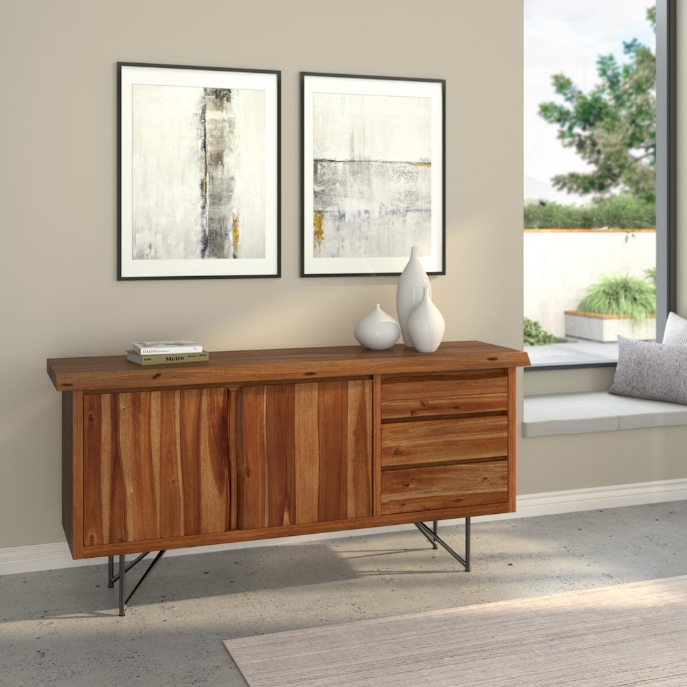Live Edge Server, Light Walnut. Picture 5