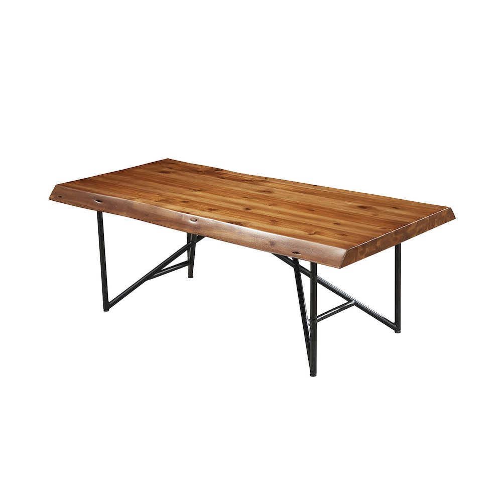 Live Edge Coffee/Cocktail Table, Light Walnut. Picture 2