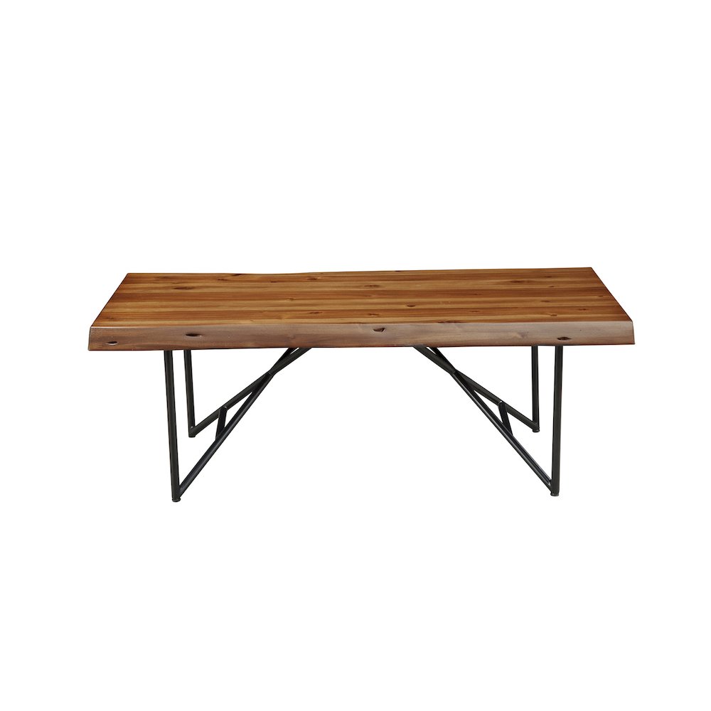 Live Edge Coffee/Cocktail Table, Light Walnut. Picture 3