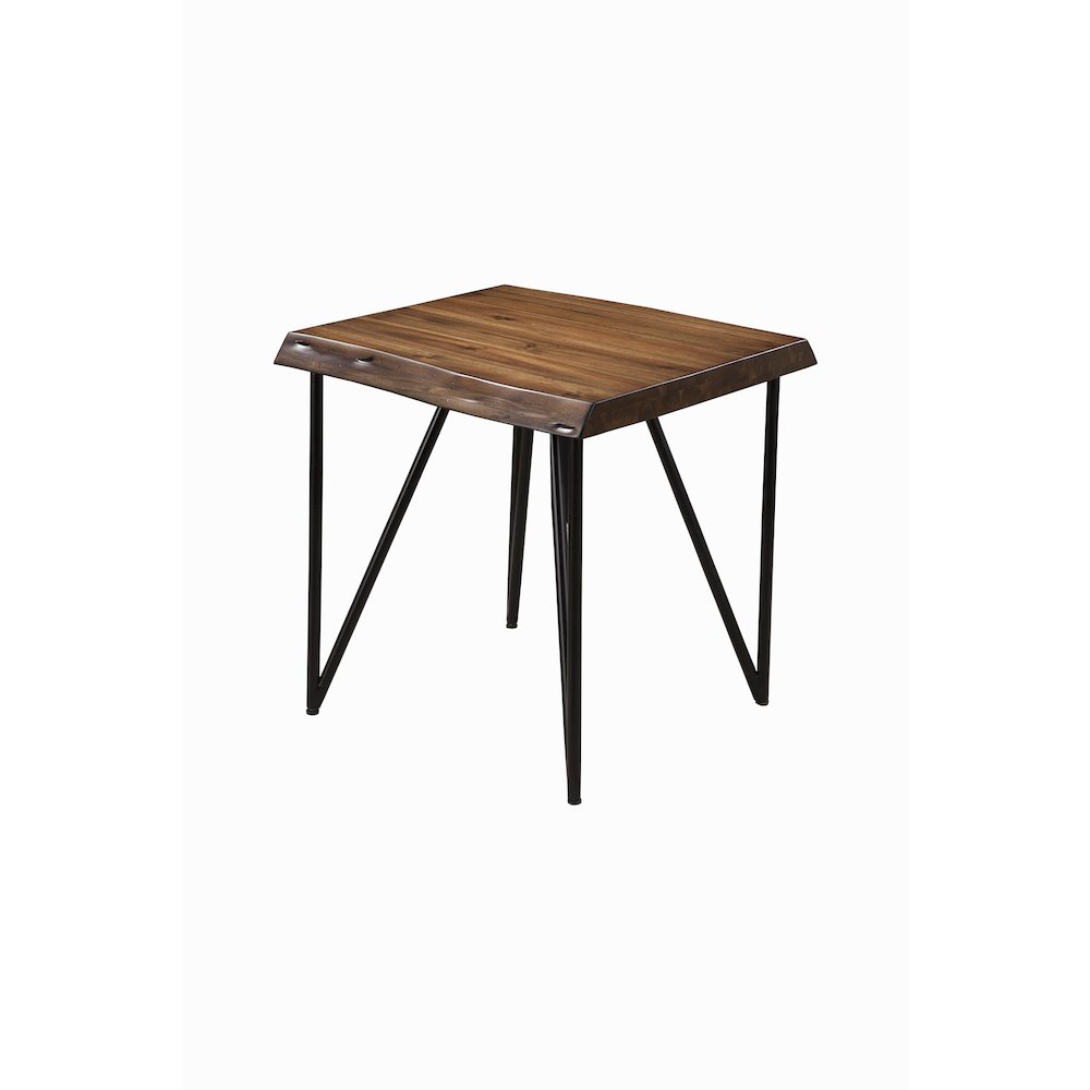 Live Edge End/Lamp Table, Light Walnut. Picture 1
