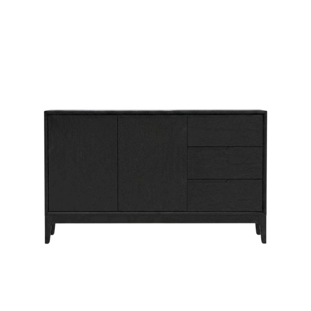Mindy Wood Dining Server with Open Shelving and Buffet Storage Cabinet. Picture 1