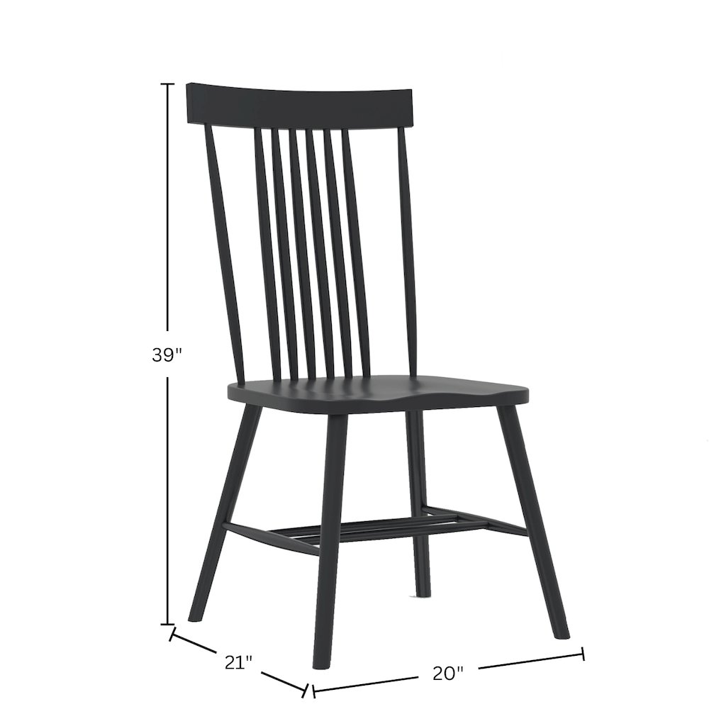Eleanor Side Chair, Black. Picture 4