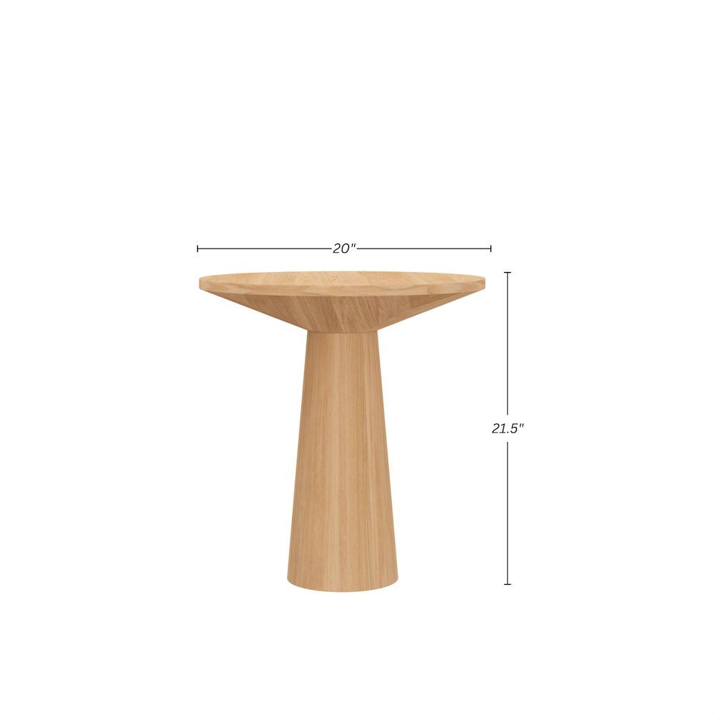 Cove 20" End Table, Natural. Picture 3