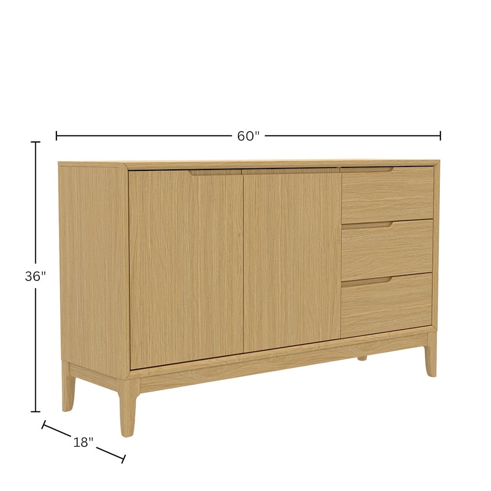 Cove Server, Light Oak. Picture 3