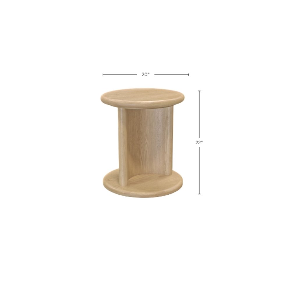Gabrielle End Table, Light Oak. Picture 5