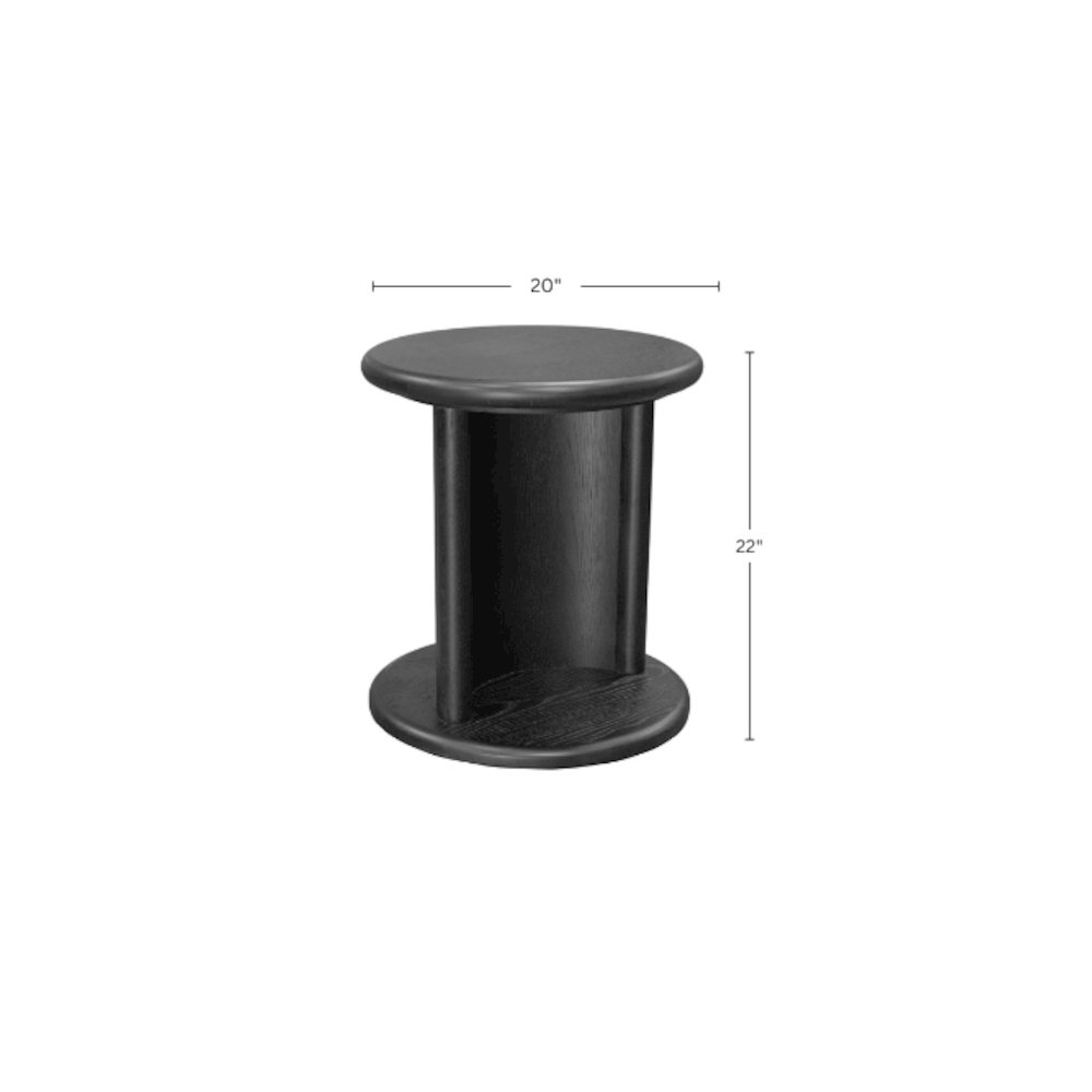 Gabrielle End Table, Black. Picture 6