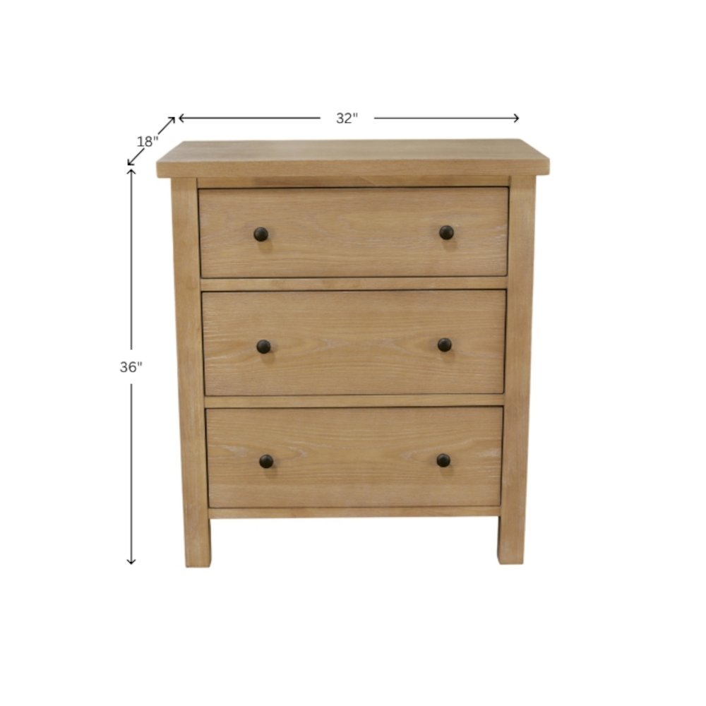 Emilia Three Drawer Small Chest. Picture 4