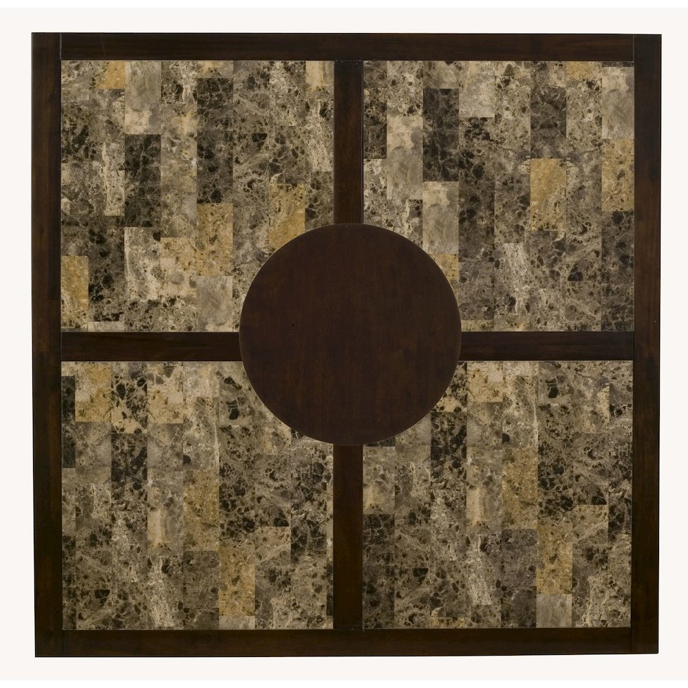 Capitola Faux Marble Large Pub Table w/ Removable 18" Lazy Susan, Espresso. Picture 3