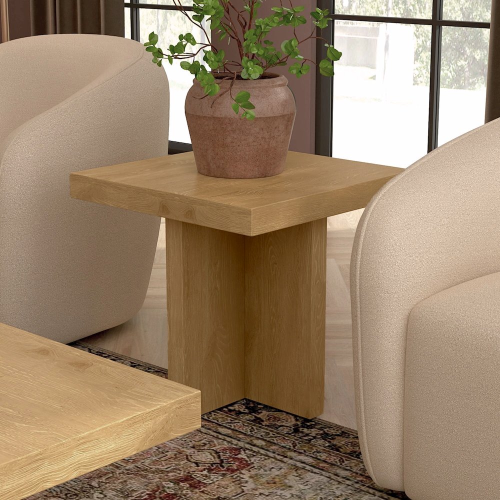 Donte End Table, Natural. Picture 2