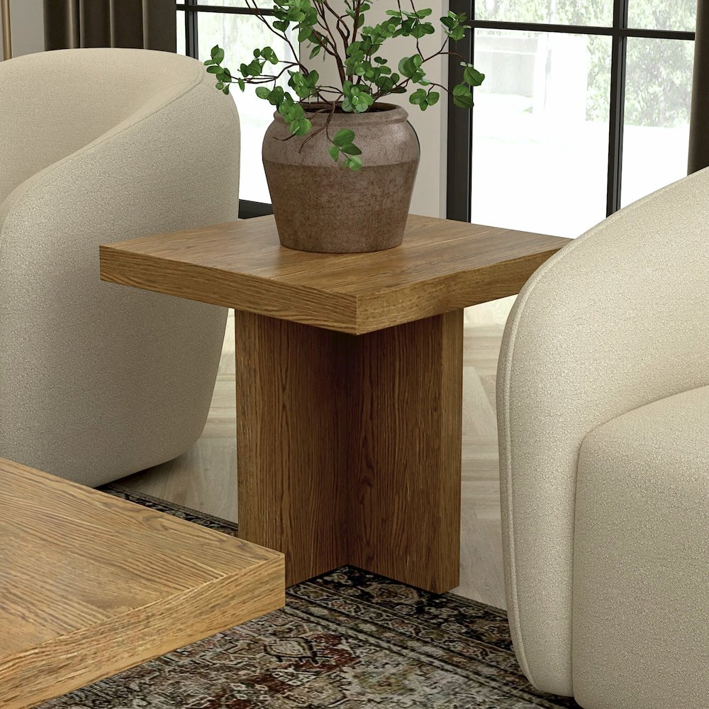 Donte End Table, Oak. Picture 2