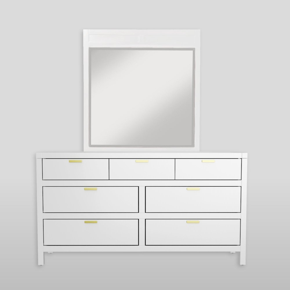 Carmel Mirror, White. Picture 1
