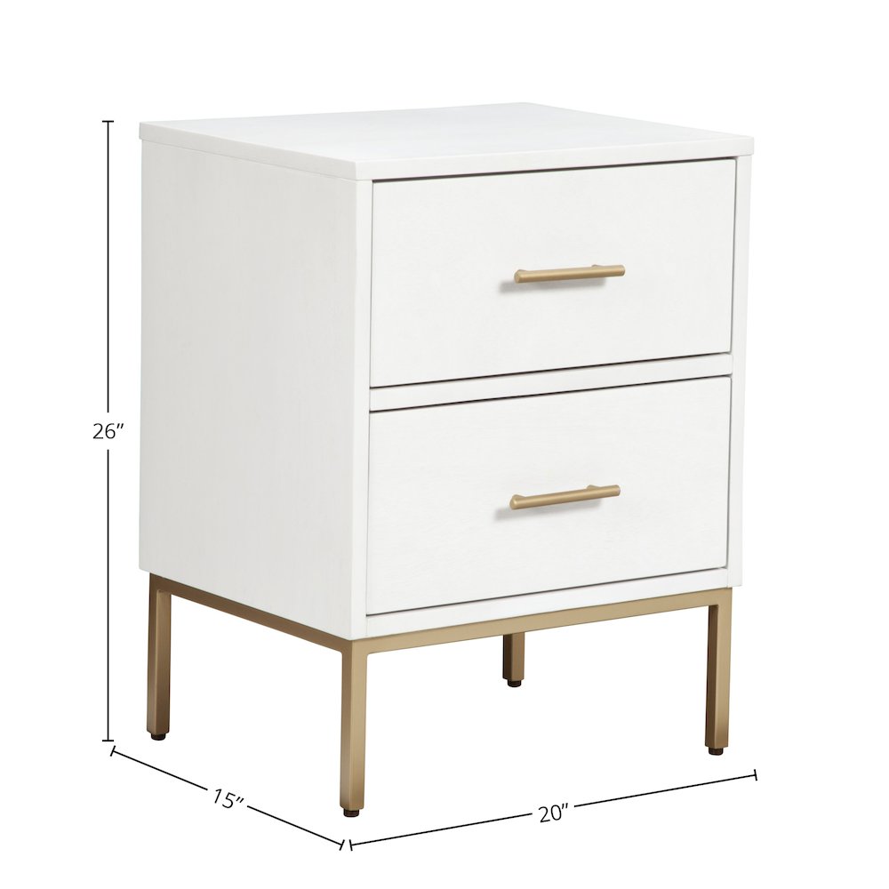 Madelyn Two Drawer Nightstand. Picture 1