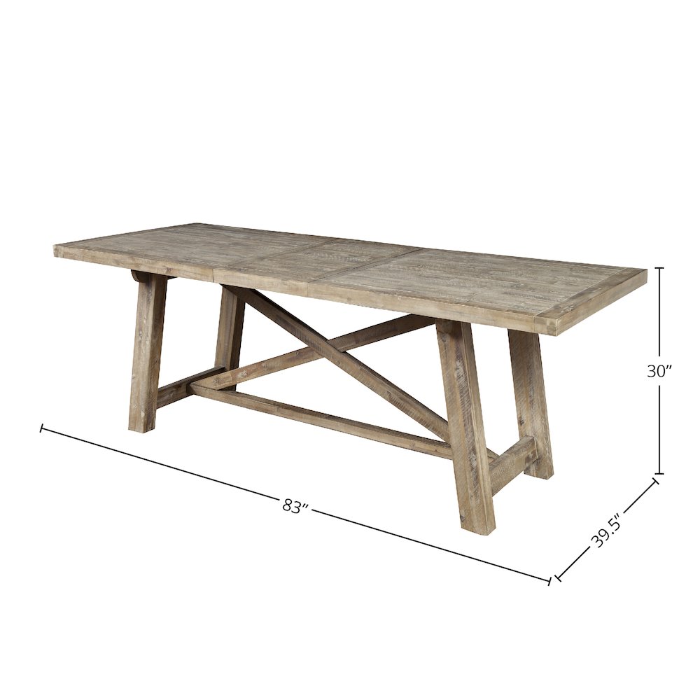 Newberry Extension Dining Table, Weathered Natural. Picture 1