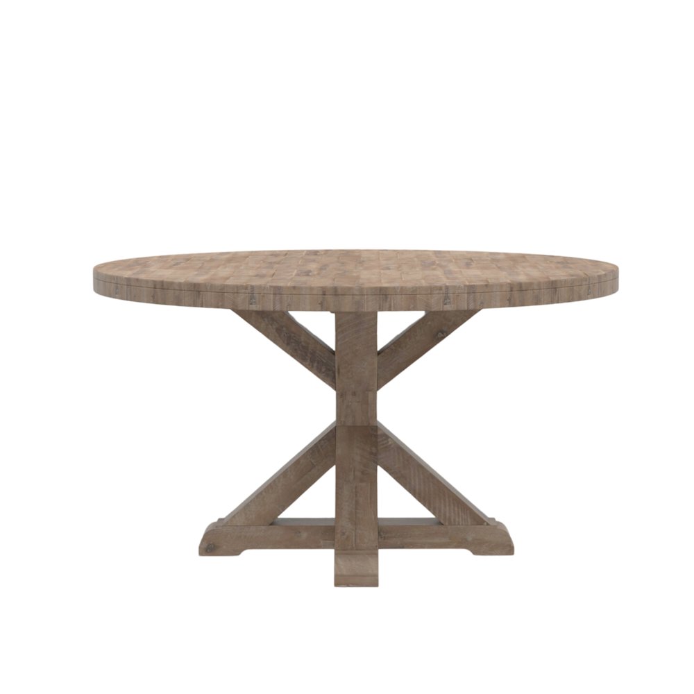 Newberry Round Dining Table, Weathered Natural. Picture 4
