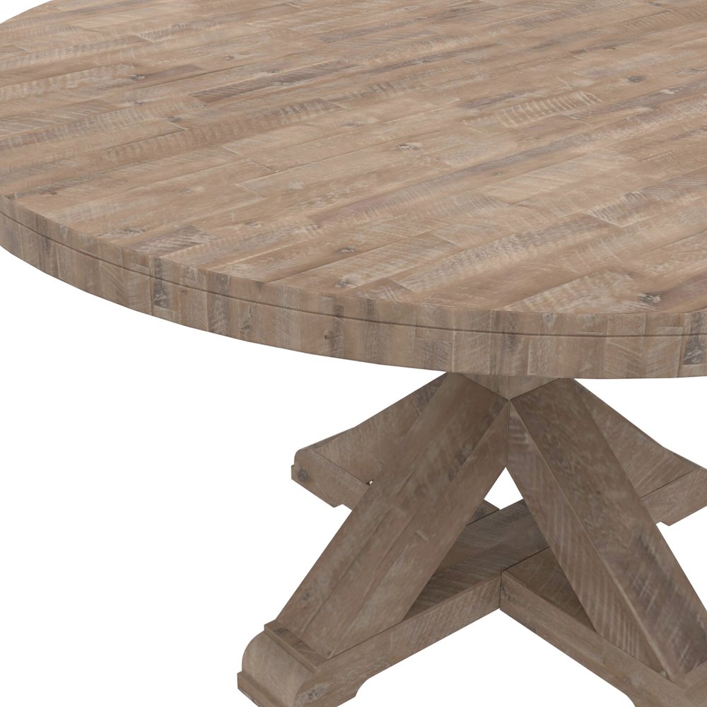 Newberry Round Dining Table, Weathered Natural. Picture 6