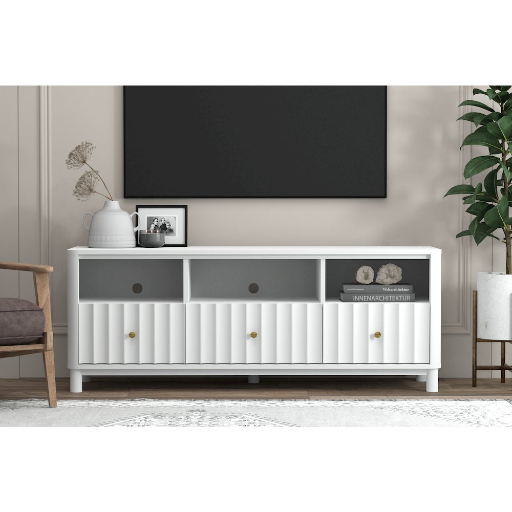 Stapleton TV Console, White. Picture 2