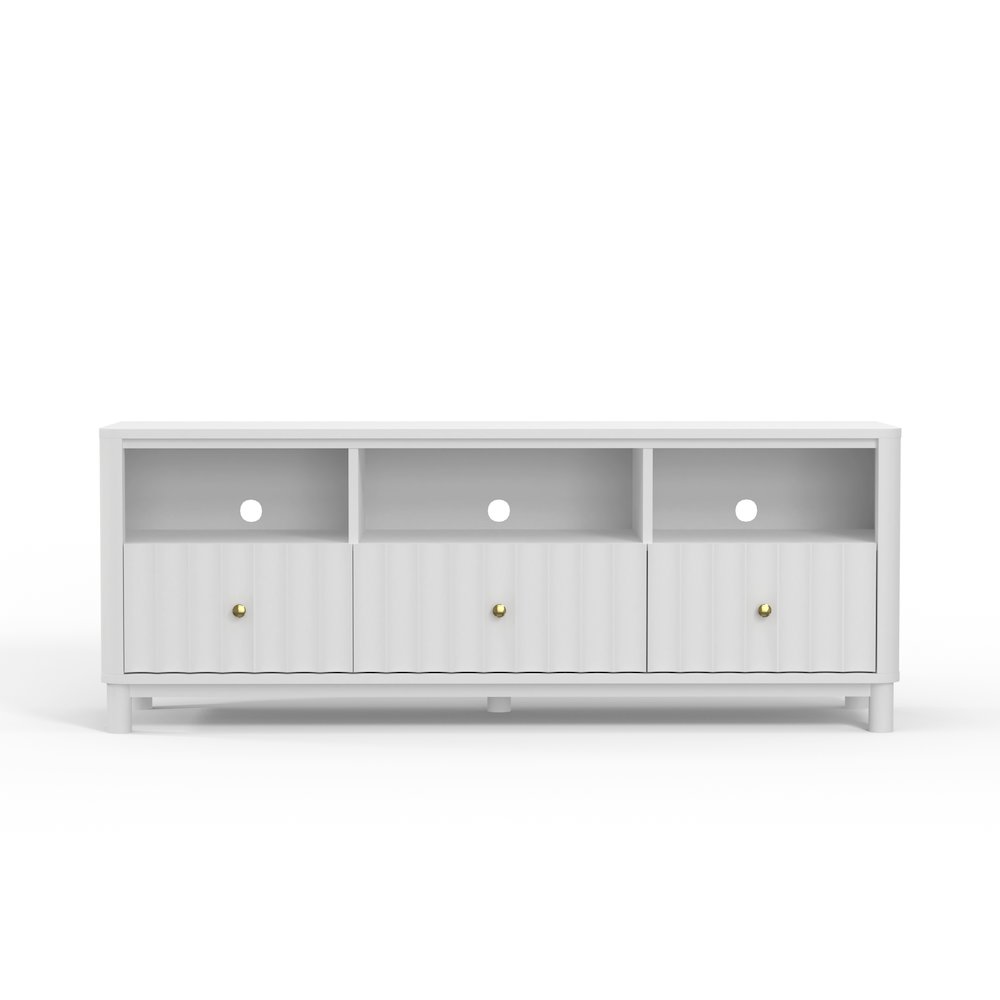Stapleton TV Console, White. Picture 3