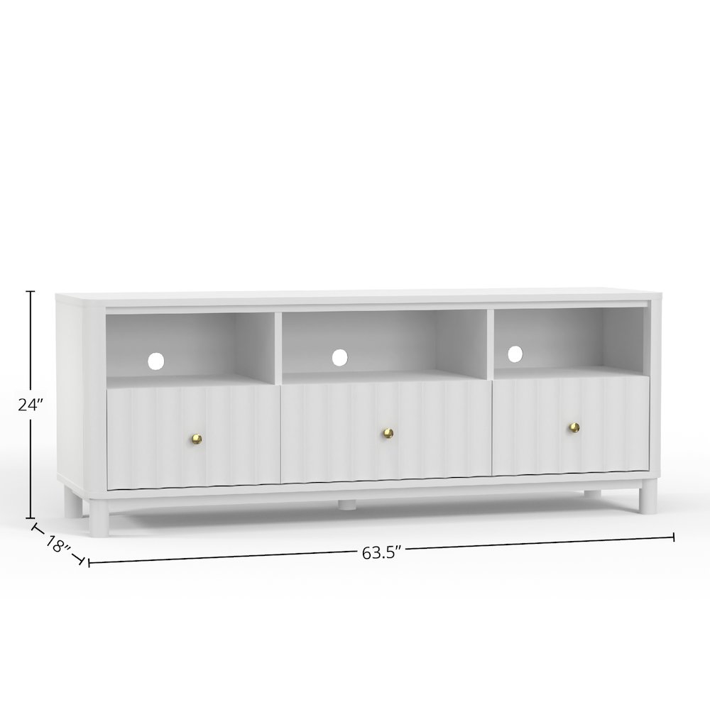 Stapleton TV Console, White. Picture 1