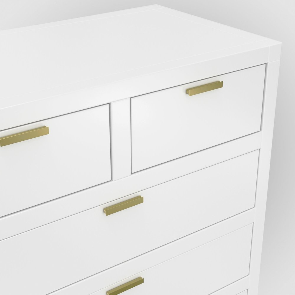 Carmel 6 Drawer Chest, White. Picture 4