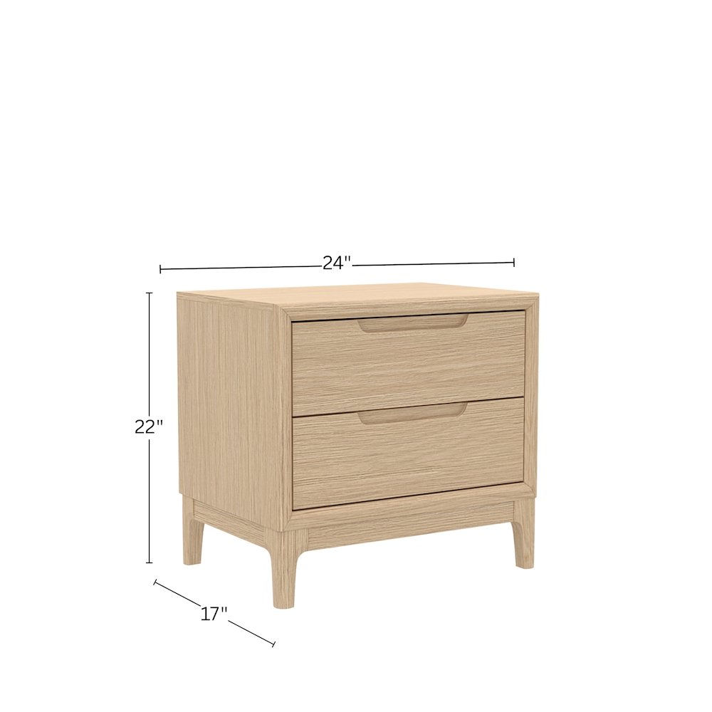 June Nightstand, Light Oak. Picture 1