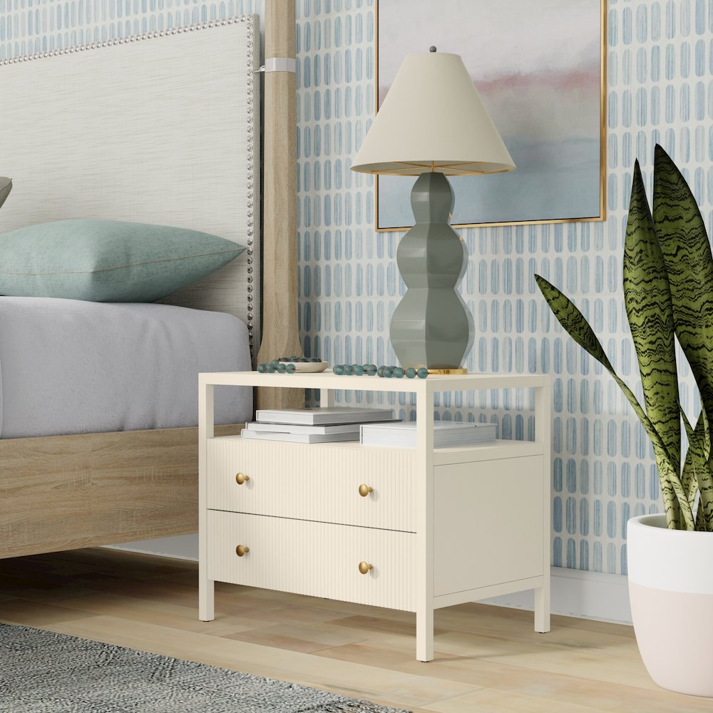 Marsha Nightstand, Coconut Milk. Picture 2