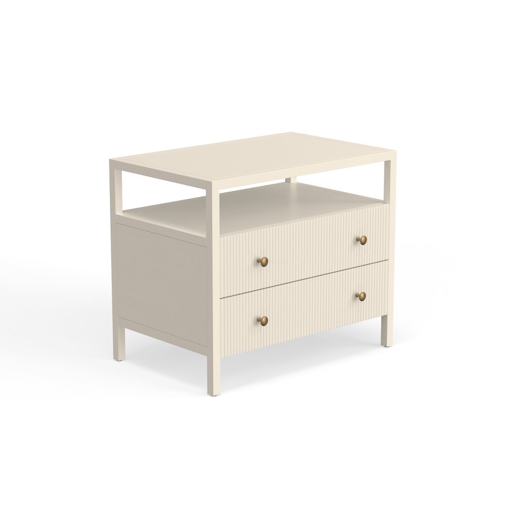 Marsha Nightstand, Coconut Milk. Picture 1