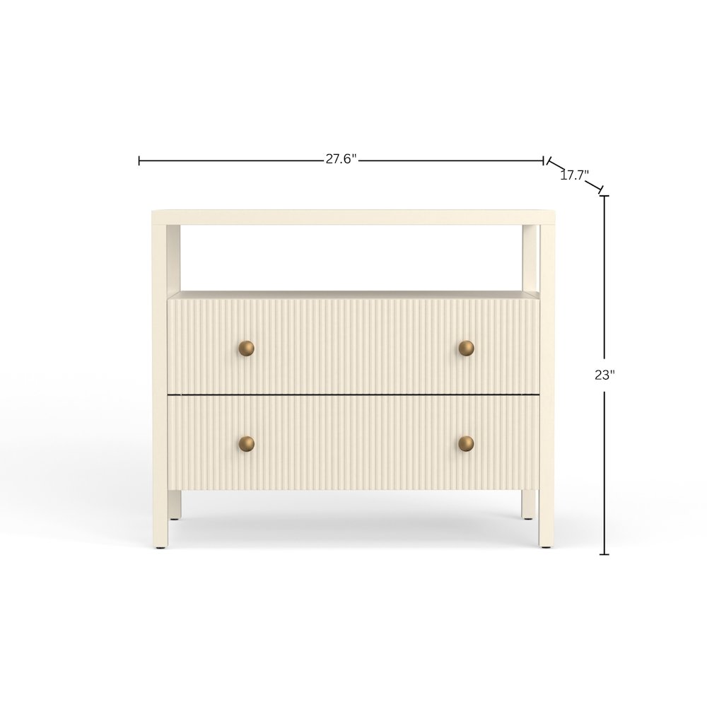 Marsha Nightstand, Coconut Milk. Picture 6