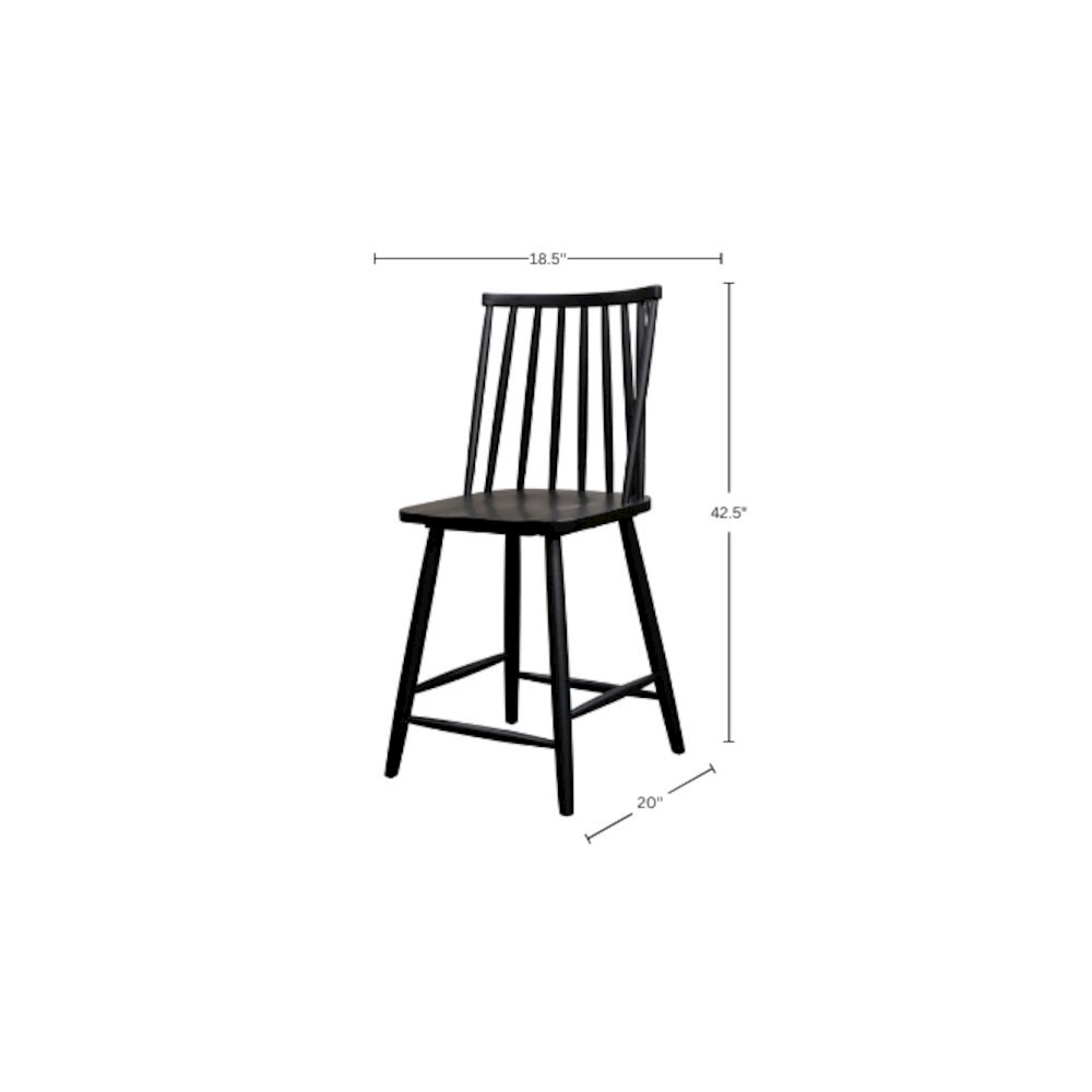 Farmhouse Brown Counter Stools Set of 2 with Back Support. Picture 8