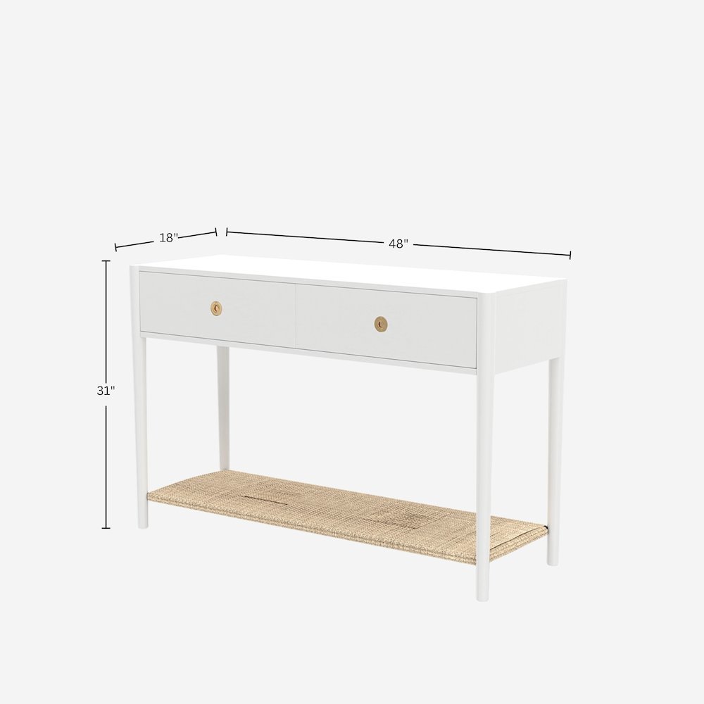 Console Table with Drawer and Open Shelf Modern Design. Picture 8
