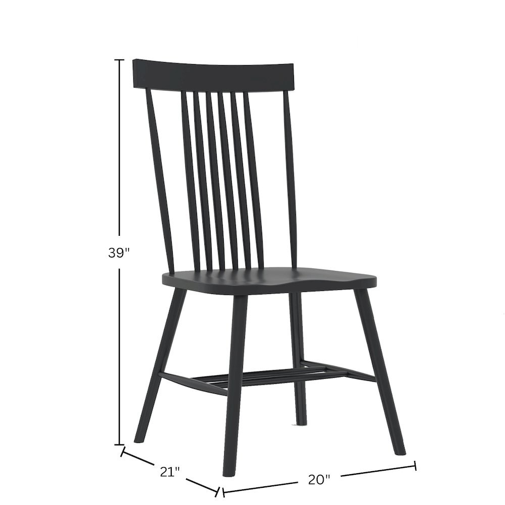 Black Side Chair Modern Farmhouse Design with Comfortable Seating. Picture 9