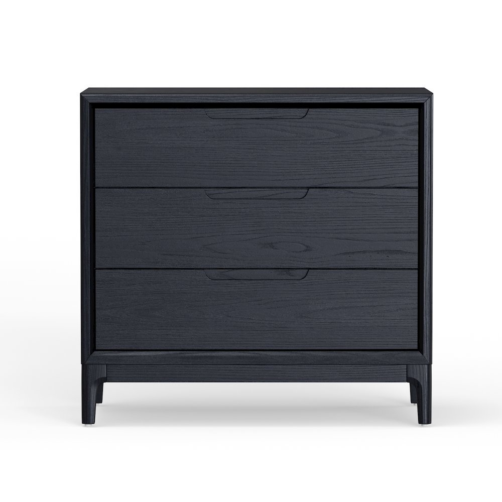 Vintage Black Accent Chest with Modern Design and Single Drawer, No Upholstery. Picture 4